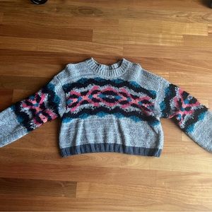 Free People Fair Isle Cropped Sweater